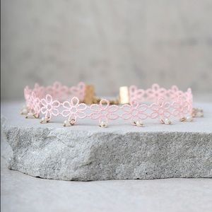Lulu’s Daisy Blush Pink Choker Necklace